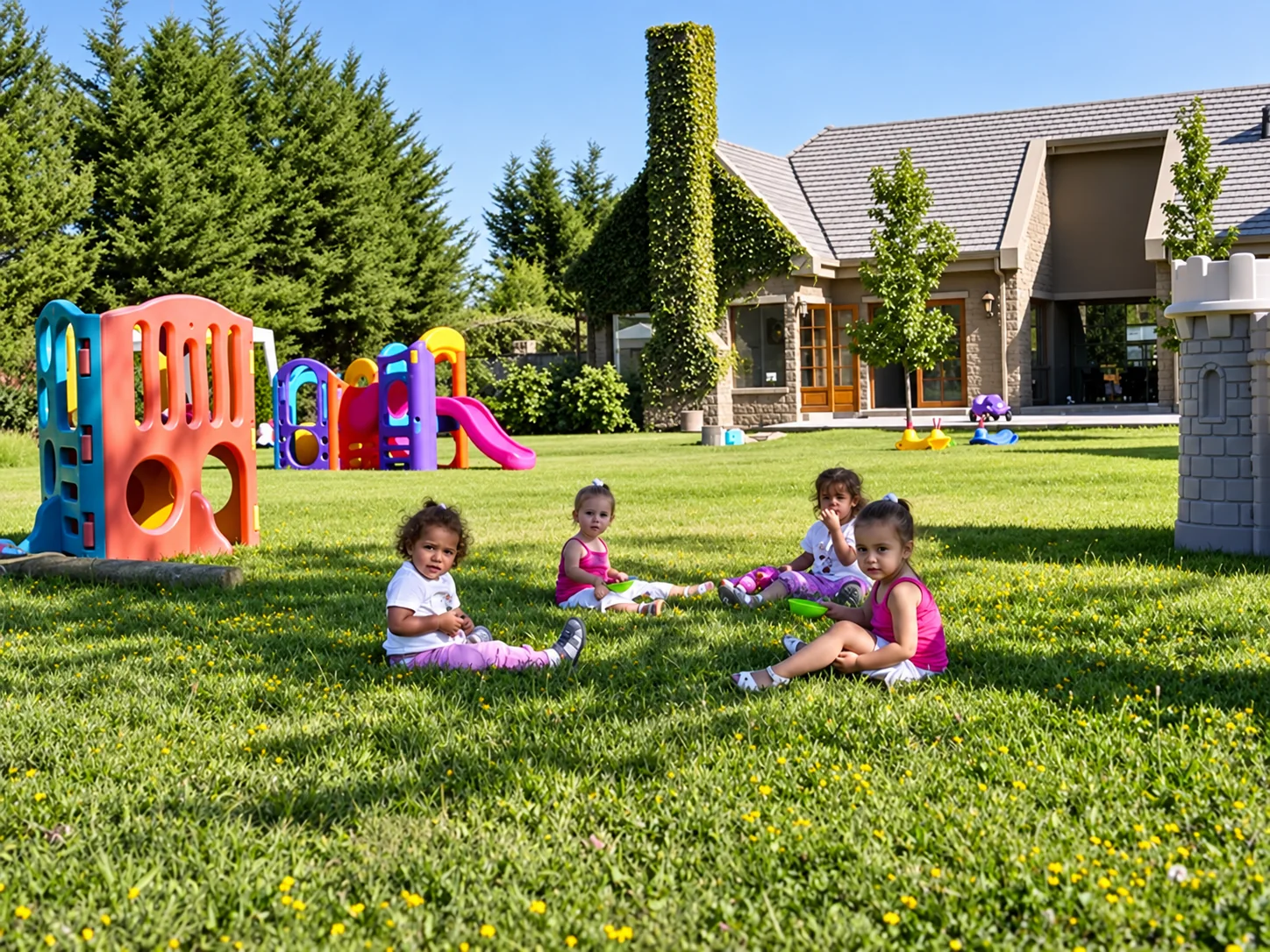 Área de juegos del jardín infantil La Viña remodelado por COESA